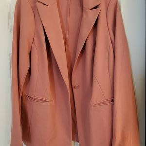 Salmon single breasted blazer